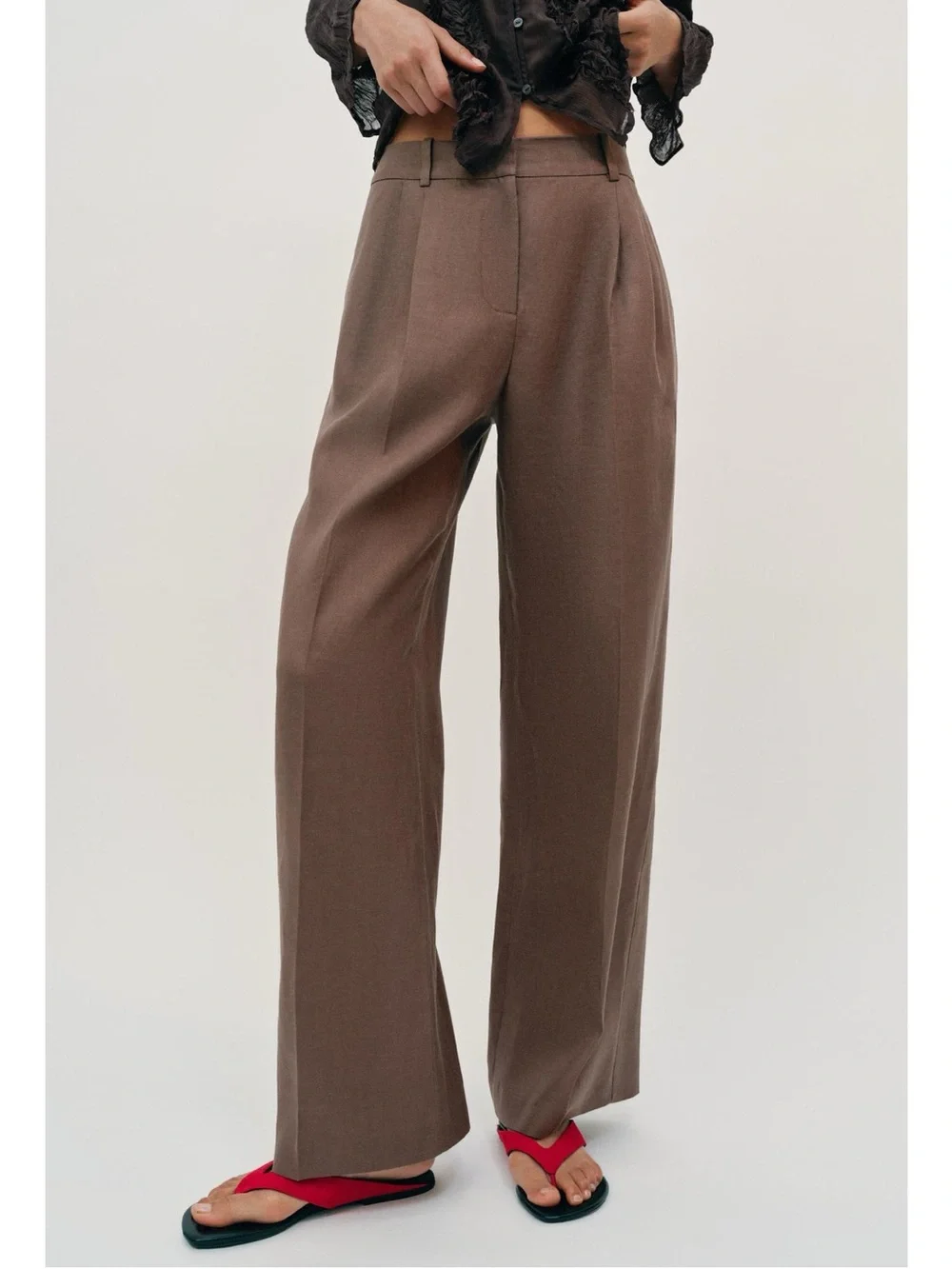 100 % Linen Straight Leg Pants
